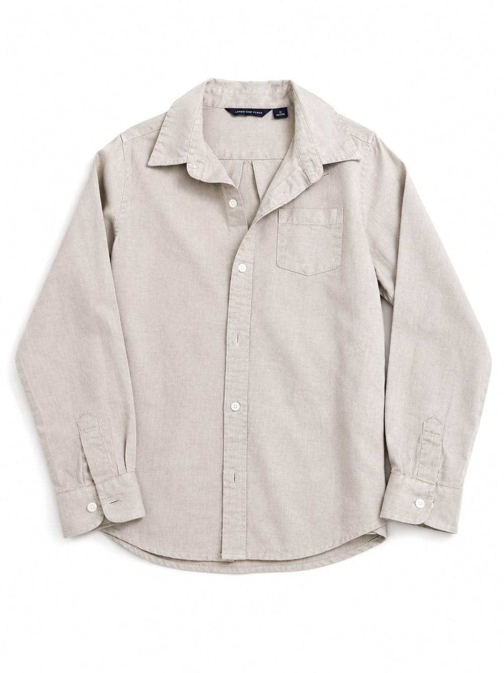 Janie and Jack 100% Linen Button-Down Shirt – Size 7